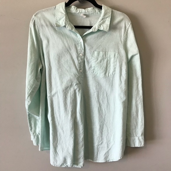 Old Navy Tops - 🌟HP🌟 Old Navy Seafoam Linen Maternity Top